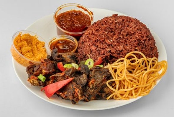 Waakye & Meat Stew