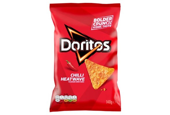 Doritos Chilli Heatwave Tortilla Chips Sharing Bag Crisps 140g