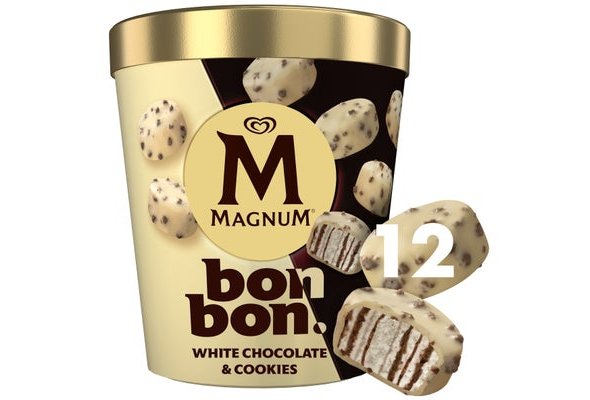 Magnum Bonbon White Chocolate & Cookies Ice Cream Frozen Snack 12x 17 ml (204 ml)