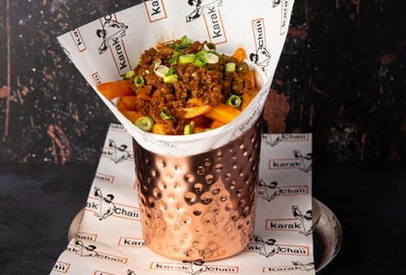 Masala chips with Keema Mutter