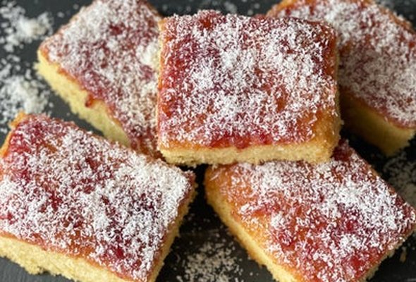 Jam and Coconut Cake