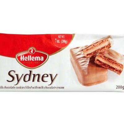 HELLEMA SYDNEY CHOC CREAM FILLED COOKIES 200G