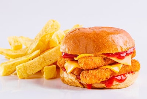 Fish Finger Sandwich & Chips
