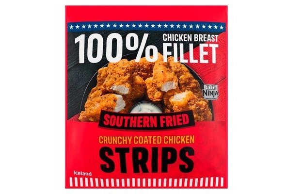 Iceland Southern Fried Crunchy Coated Chicken Strips 500g