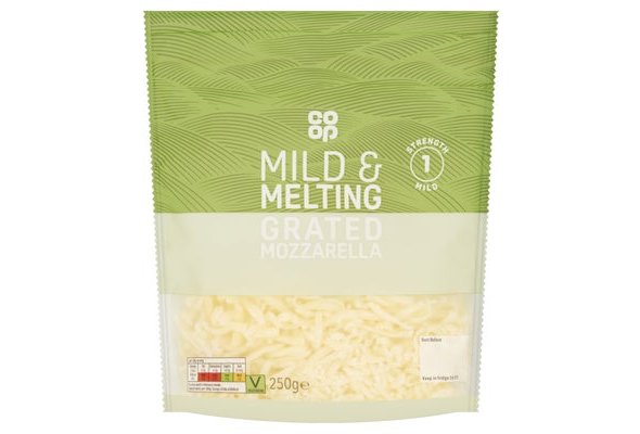 Co-op Mild & Melting Grated Mozzarella 250g