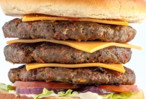 Triple Lamb Stacker Burger