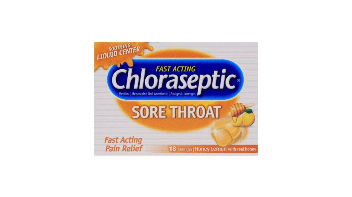 Chloraseptic Sore Throat Relief Lozenges, Honey and Lemon Flavor, 18pcs - Fast Acting