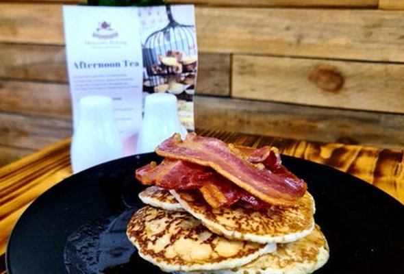 Pancakes, Syrup and Streaky Bacon