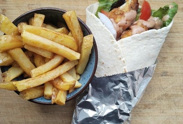 Fried chicken wrap