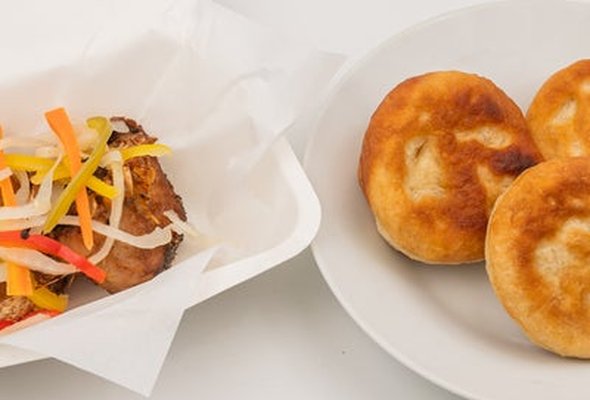 Fried Hake & 2 Fried Dumplings