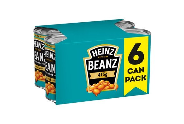 Heinz Tinned Baked Beans in a Rich Tomato Sauce 6 x 415g