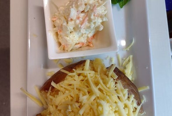 Jacket Potato with Coleslaw and cheese