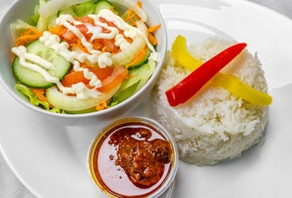 Plain Rice and Chicken Stew