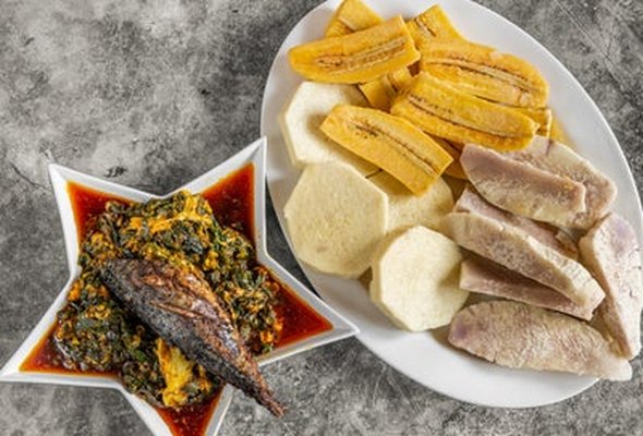 Yam with Beans Stew