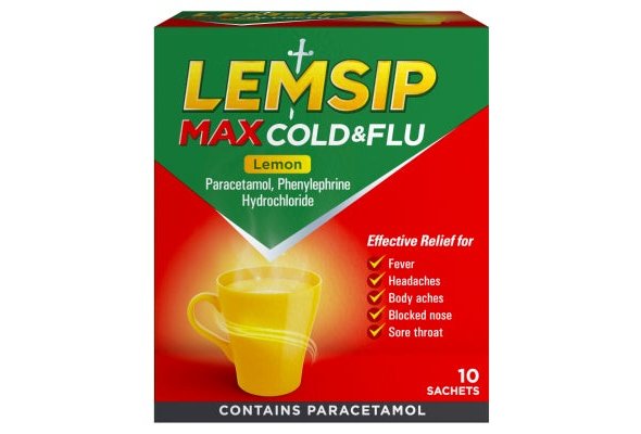 Lemsip Max Cold & Flu Lemon 10 Sachets