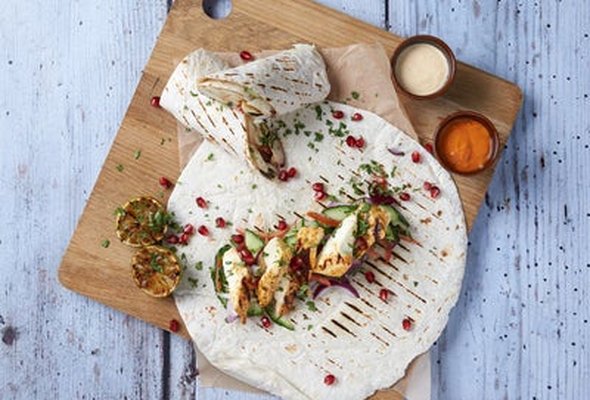 Peruvian Spiced Halloumi Wrap