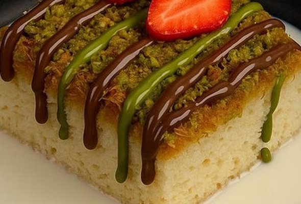 Kunafa Milk Cake