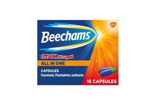 Beechams Max Strength All in One Cold and Flu Capsules 16s