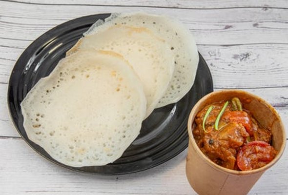Idiyappam with Chicken Roast