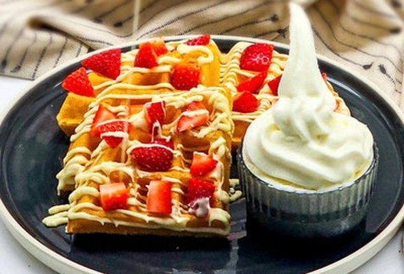 Strawberry dream waffle