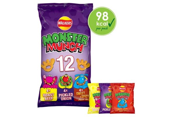Walkers Monster Munch Flavour Baked Corn Snack 12 x 20g