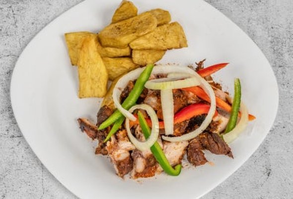 14) Fried Yam and tsofi