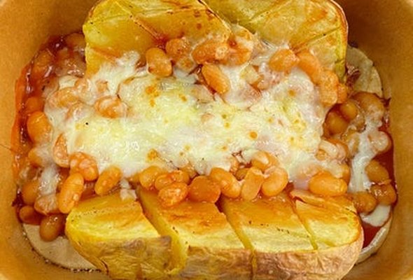 Jacket Potato with Cheese and Beans