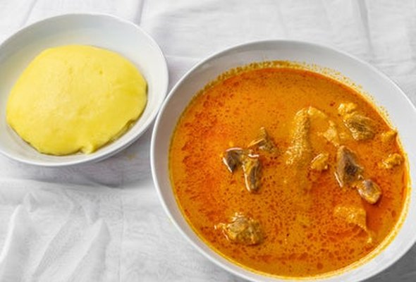 Fufu & Peanut Soup - Meat