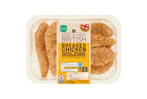 Co-op British Breaded Chicken Goujons 230g