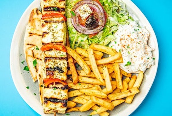 1.Haloumi Souvlaki