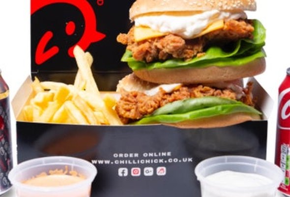 Double Spicy burger meal deal.