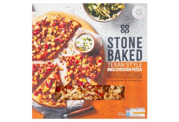 Co-op Chilled Stonebaked Texan BBQ Chicken Pizza 355G