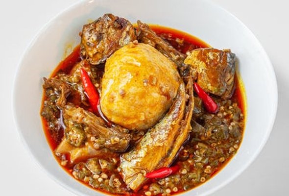 Okro Soup - Meat & Fish