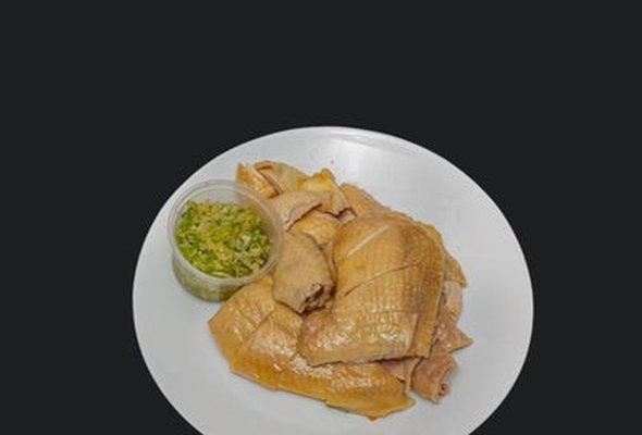 Boneless Free-Range Chicken with Ginger and Spring Onion Oil Sauce 無骨䓤油雞