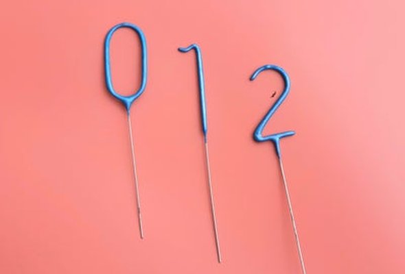 Blue Sparkler or Sparkling Number Candle