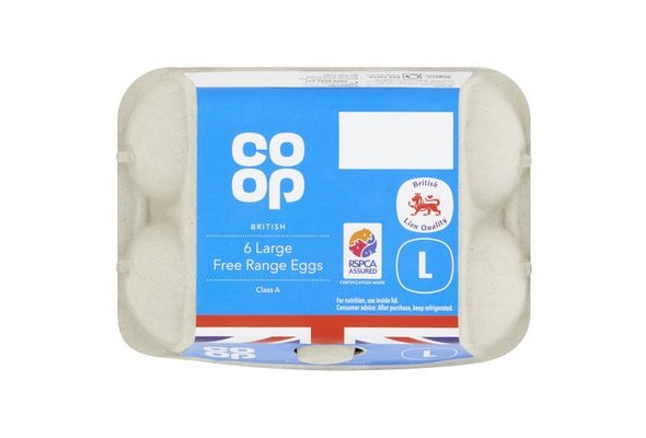 Co-op 6 British Large Free Range Eggs