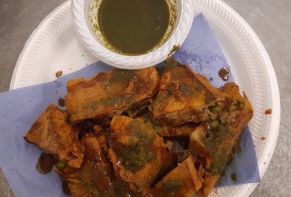 Special Veg Bread Pakora Chaat
