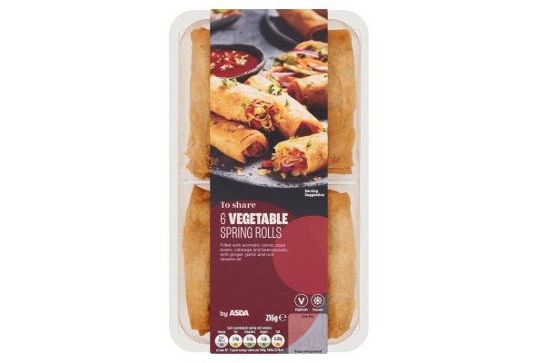 Asda to Share 6 Vegetable Spring Rolls 216g
