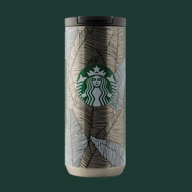 Tumbler 12 Oz Stainless Steel Leaf