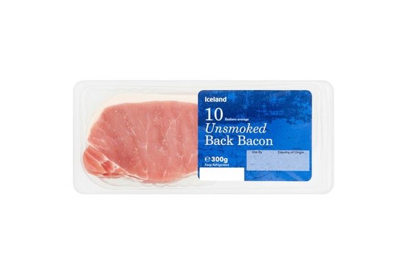 Iceland 10 Unsmoked Back Bacon 300g