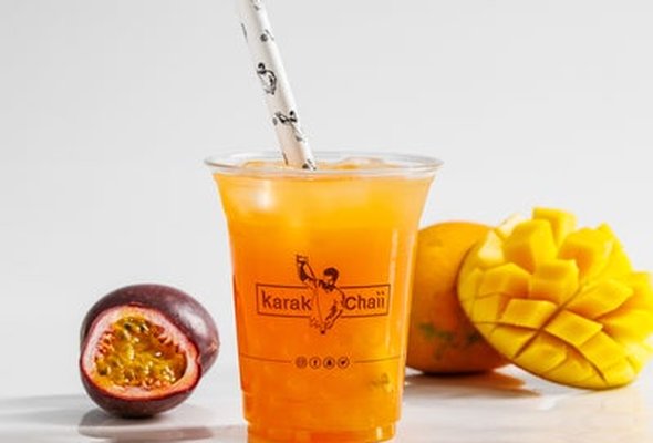 Mango Cooler with Popping Passion Fruit Bubbles