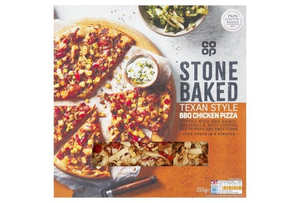 Co-op Stonebaked Texan Style BBQ Chicken Pizza 355g
