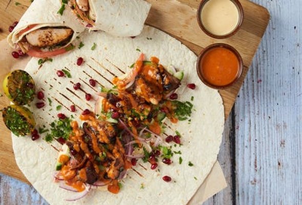 Peruvian Spiced Roast Chicken Wrap
