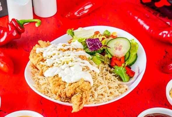 Mexy Rice Box with a drink