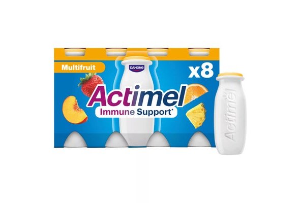 Actimel Multifruit Immunity Yoghurt Drink Multipack, 8x100g