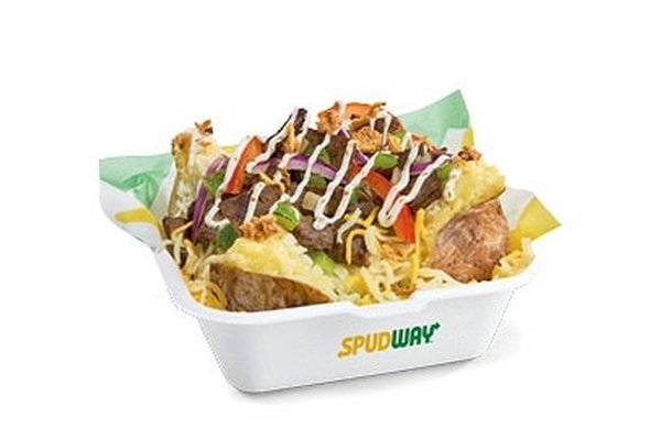 Garlic Cheese Steak Jacket Potato
