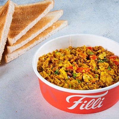 Desi Egg Bhurji with Filli Tea