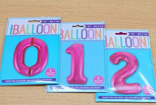 Number Balloon Pink