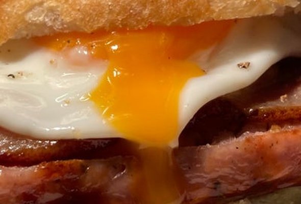 Bacon, Sausage & Egg Bap