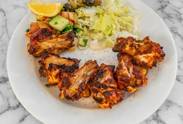 Grilled Wings and Fries